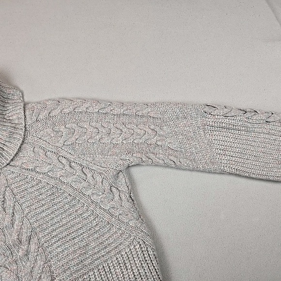 Express Women's Knit Multi Colored Turtleneck Fisherman XL Cottagecore Sweater - Picture 9 of 11